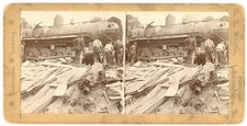 PENNSYLVANIA STEREOVIEW - Johnsonburg - Railroad Disaster - AA Martin c1893 picture