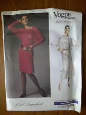 Vogue Paris Original 1929 KARL LAGERFELD Dress Sewing Pattern Size 8 uncut picture