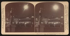 Omaha Nebraska 1898 Trans-Mississippi Exposition Mines Building at Night picture