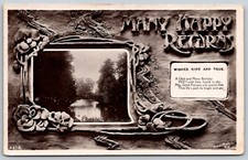 Chippenham Wiltshire UK posted  BIRTHDAY GREETING CARD 1908 Postcard picture