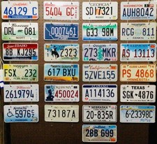 Large lot of 25 old colorful license plates - bulk - many states - low shipping picture