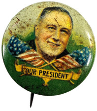 Antique 1930's Franklin D Roosevelt FDR 