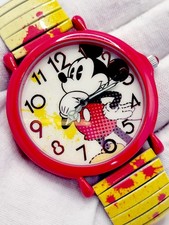 Rare [N. MINT] 43mm Disney Mickey Enamel Women's Watch New Battery  picture