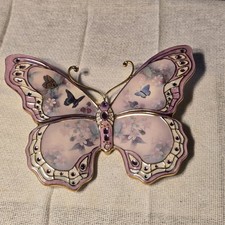 Lena Liu Enchanted Wings Butterfly Plaque Bradford Exchange Jewels Nature 2004 picture
