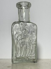 Rare Antique Church Flask – St. Varvara & Archangel Michael – Open Pontil picture