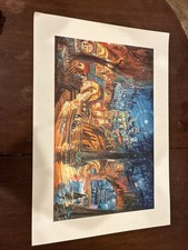 Herb Ryman Blue Bayou / New Orleans Square waterfront scene 1964  Reproduction  picture