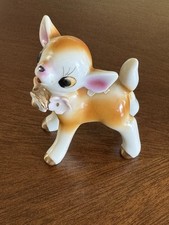 Vtg  Anthropomorphic Fawn Ceramic Japan 3” picture