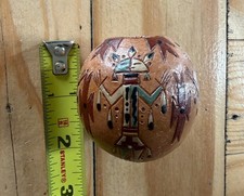 VTG Navajo “Pitch Pot” “Seed Pot”Etched YEI Approx 2” Signed “NAC” Nancy Chilly picture