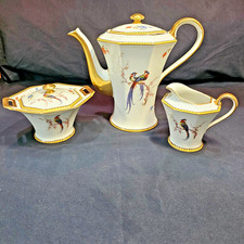 Theodare Haviland Limoges France Coffee Pot  Set 1903-1921 Bird of Paradise RARE picture