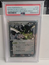 2004 Pokemon EX Team Rocket Returns Rocket’s Scyther ex #102 Holo PSA 6 picture