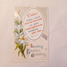 Postcard: Loving Easter Greeting - Embossed - c1910 picture