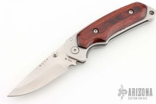 Buck 277, BOS ATS-34 Steel, Rosewood Handle, Burgundy Sheath picture