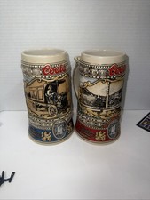 Adolph Coors 1988 and 1989 Collectable Steins Made in Brazil (2) picture