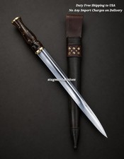 Handmade J2 Steel Hunting Scottish Dirk 14th Century Bowie Knife DUTY PAID USA picture