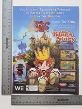 Little Kings Story Wii Authentic Print Advertisement / Game Poster Art picture