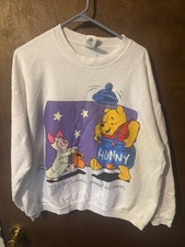 Vintage Halloween Winnie The Pooh & Piglet Disney Crewneck Sweatshirt XL Hunny  picture