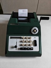 OLIVETTI SUMMA PRIMA 20 ADDING MACHINE. GREEN. MANUAL.MARCELO NIZZOLI DESIGN 60s picture