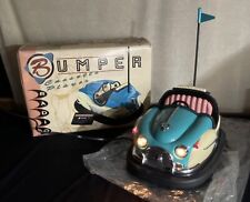 Vintage TURQUOISE Bumper Car AM/FM Radio Working Lights & Wheels WORKS picture