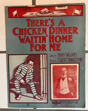 RARE 1904 Black Americana Sheet Music There's A Chicken Dinner Waitin Home For M picture