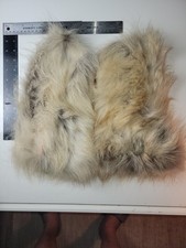 Vintage Native American Indian Made Rocky Mountain Wolf Fur & Suade Mittens. picture