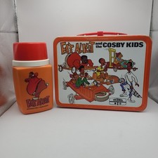 Vintage 1973 Fat Albert and the Cosby Kids Metal Lunchbox w/ Thermos - Great picture