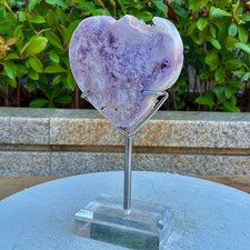 1.58LB  High quality natural purple pink crystal hand cut and sliced specimens picture