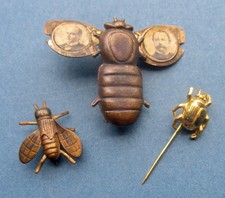 1896 Republican William McKinley and Garret Hobart Gold Bug Lot picture