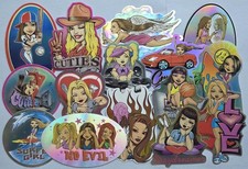15 Rare VTG Die Cut 2002 Cuties #2 Vending Machine Stickers by Mr. Cartoon, NOS picture