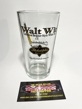 Walt Wit Belgian Style White Ale Philadelphia Brewing Pencil Craft Beer Glass picture