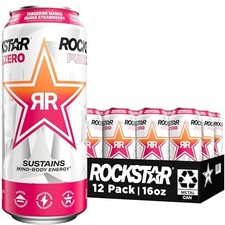 Rockstar Pure Zero Energy Drink, Tangerine Mango Guava Strawberryh, 0 Sugar, wit picture