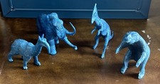 4 MPC Marx 1960s Cobalt Blue Prehistoric Dinosaur Animals Playset Figures RARE picture