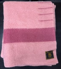 Vintage Early’s Whitney Point Wool Pink Blanket 4 Point 72X89 In  picture