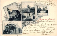 1902 Postcard Greetings From Ohrdruf Germany Multi Views Church & Post Office picture