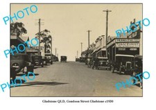 OLD 6 x 4 PHOTO GLADSTONE QUEENSLAND VIEW OF GONDOON STREET c1930 picture