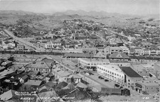 1940s Nogales Arizona Railroad Depot Airview Cook C-82 RPPC Postcard 25-6734 picture