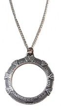 Stargate SG1 TV Series Stargate Antique Silvertoned Metal Necklace picture