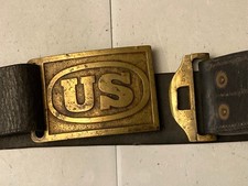 US Indian War Era M1872 Enlisted Buckle & Belt picture