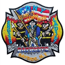 Vintage FDNY Patch Engine 320 Ladder 167 Bayside NY Francis Lewis Patriots Cloth picture