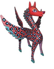 Cute Natural Dog-Wood Pegasus Carving Alebrije Sculpture from Oaxacan Artisans picture