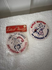 Vintage 1960s Latest Novelty Set of Two pins 3.5 inch Pins  picture