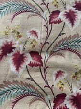1940’s Begonia Leaves Hollywood MCM Barkcloth Vintage Fabric 22