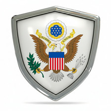 3D Domed United States Coat of Arms American Flag Car Sticker Resin Emblem... picture