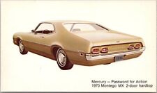 1970 MERCURY MONTEGO MX 2-Door Car Advertising Postcard 