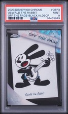 2023 Topps Chrome Disney 100 Off Page Oswald The Rabbit PSA 9 black /10 picture