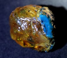 Impressive Natural Dominican Clear Sky Blue Amber Rough Specimen 36mm 14.1g picture