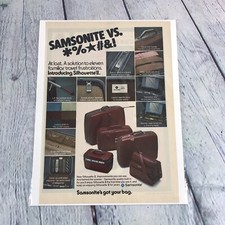 1979 Samsonite Silhouette 2 Luggage Vtg Print Ad/Poster Promo Art Magazine Page picture
