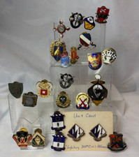 Vtg US & French Military Mixed Pin Lot Regiment Infantry Maritime Battalion picture