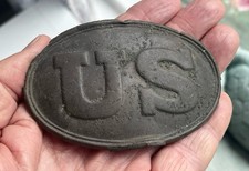 Civil War U.S. Belt Buckle w/ Puppy Paw  Hooks  Dug – Waugh Point , VA SG26 picture