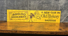 Vintage Neuhoff's Old Hickory Sausage Banner NOS Advertising Nashville TN 15