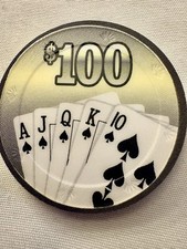 BCC Royal Flush $100 Poker Chips Lot of 98 - 100% Real Compression Clay 10g Rare picture